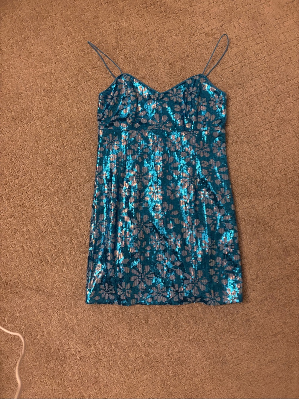 Guess Blue Sequin homecoming dress